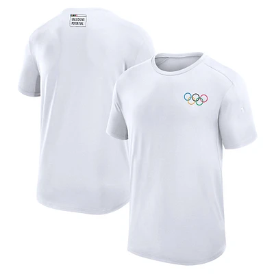 T-shirt Stack inspiré des Jeux Olympiques blancs Fanatics pour hommes