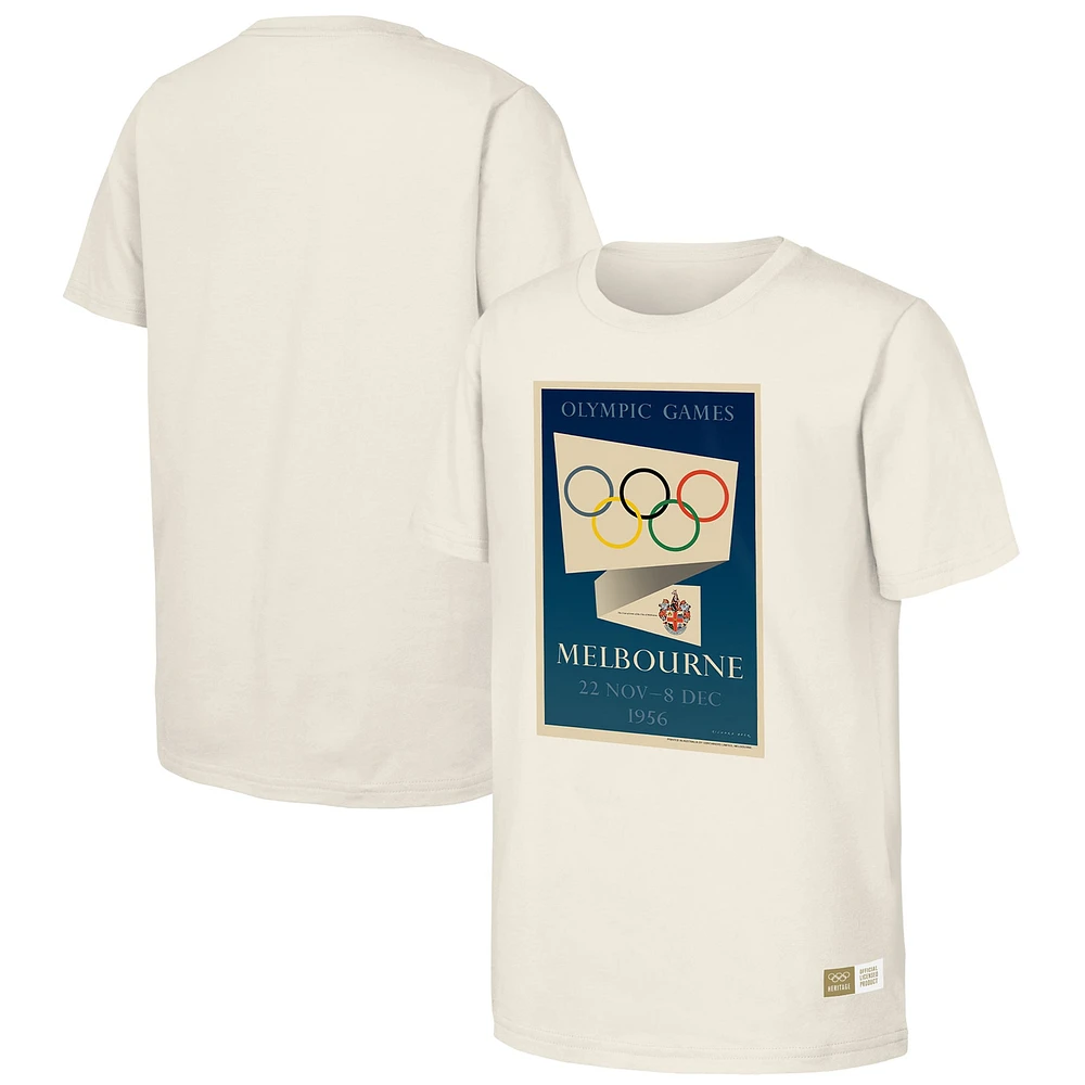 T-shirt naturel du patrimoine olympique des Jeux de Melbourne 1956 pour hommes