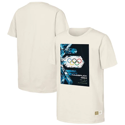 T-shirt naturel du patrimoine olympique des Jeux d'Innsbruck de pour hommes