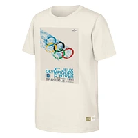 T-shirt naturel du patrimoine olympique des Jeux Grenbole de 1968 pour hommes