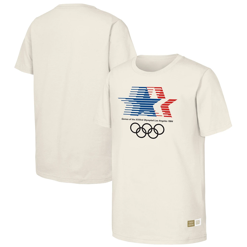 T-shirt naturel du patrimoine olympique des Jeux de Los Angeles 1984 pour hommes