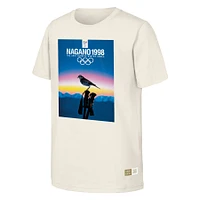 T-shirt naturel du patrimoine olympique des Jeux de Nagano 1998 pour hommes