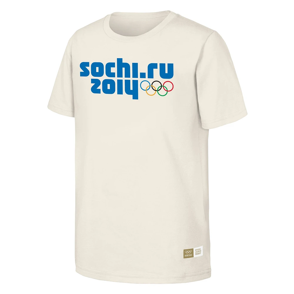 T-shirt naturel du patrimoine olympique des Jeux de Sotchi 2014 pour hommes