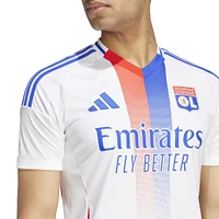 Men's adidas White Olympique Lyonnais 2024/25 Home Replica Jersey