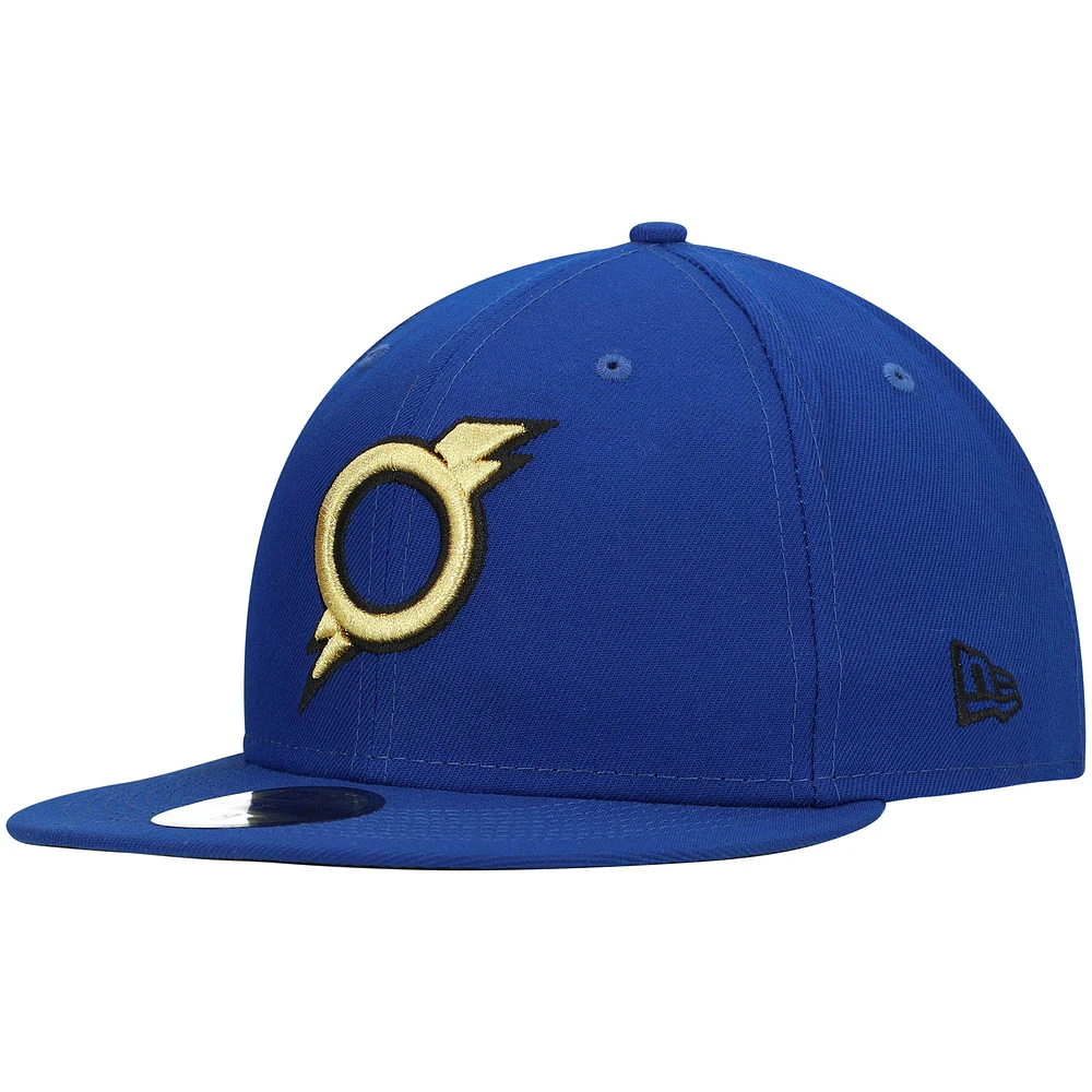 Men's New Era Blue Omaha Storm Chasers Authentic Collection Team Alternate 59FIFTY Fitted Hat