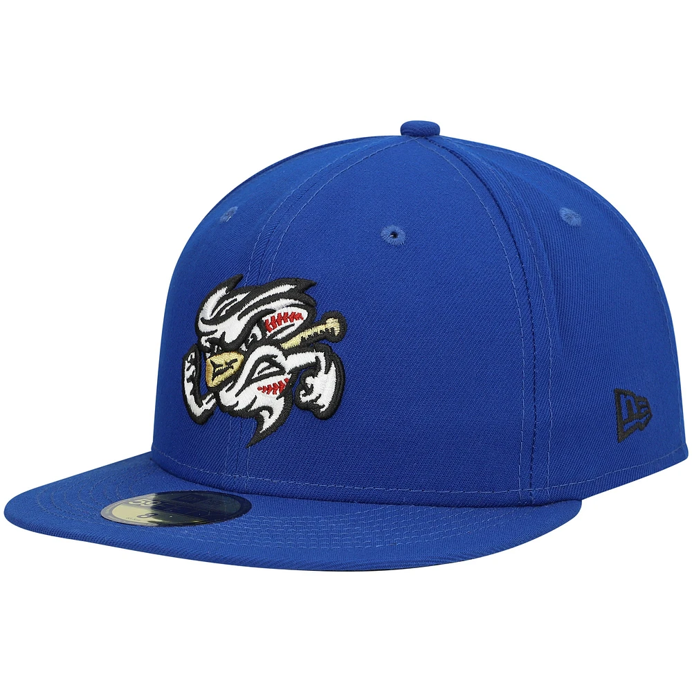 Men's New Era Blue Omaha Storm Chasers Authentic Collection Team Home 59FIFTY Fitted Hat