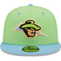 Men's New Era Green/Light Blue Cazadores De Tormentas Omaha Copa La Diversion 59FIFTY Fitted Hat