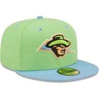 Men's New Era Green/Light Blue Cazadores De Tormentas Omaha Copa La Diversion 59FIFTY Fitted Hat