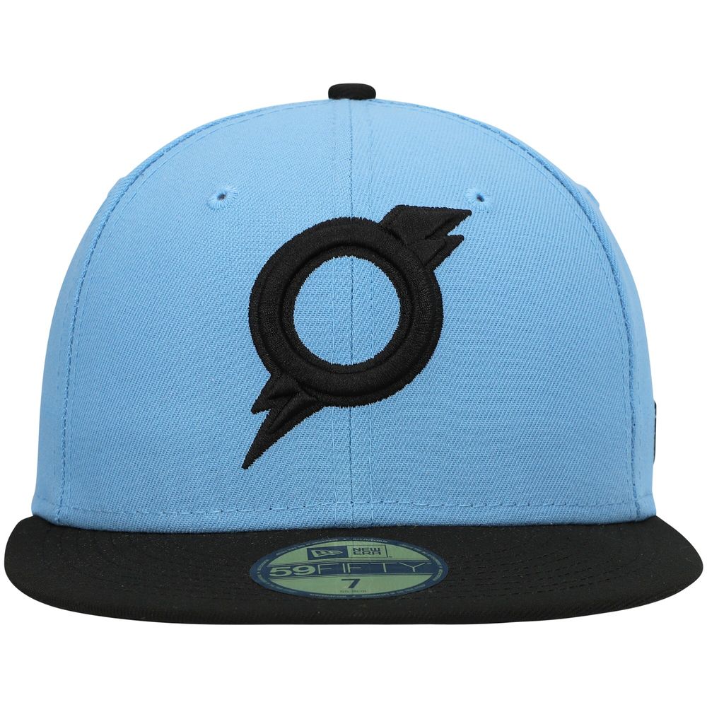 Men's New Era Light Blue Omaha Storm Chasers Authentic Collection Team Alternate 59FIFTY Fitted Hat