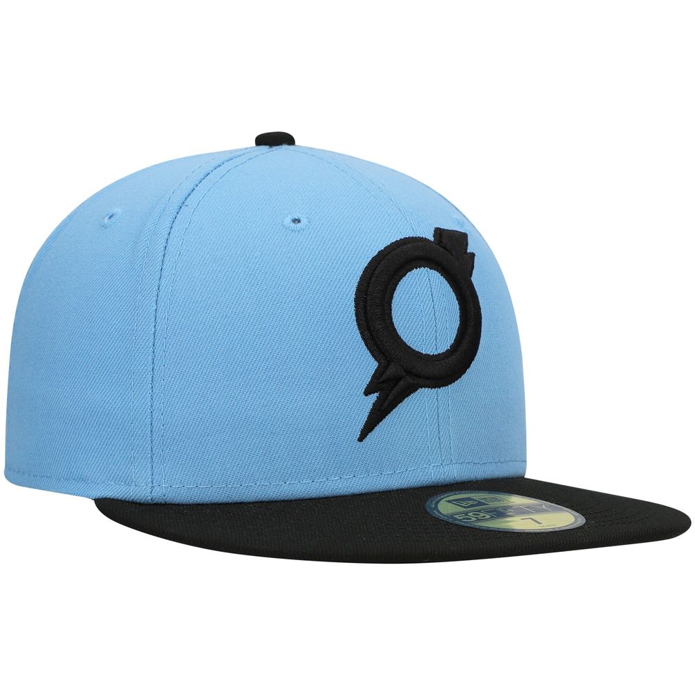 Men's New Era Light Blue Omaha Storm Chasers Authentic Collection Team Alternate 59FIFTY Fitted Hat