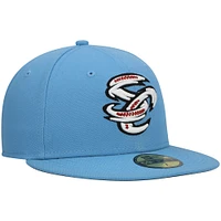 Men's New Era Light Blue Omaha Storm Chasers Authentic Collection Team Alternate 59FIFTY Fitted Hat