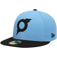 Men's New Era Light Blue Omaha Storm Chasers Authentic Collection Team Alternate 59FIFTY Fitted Hat