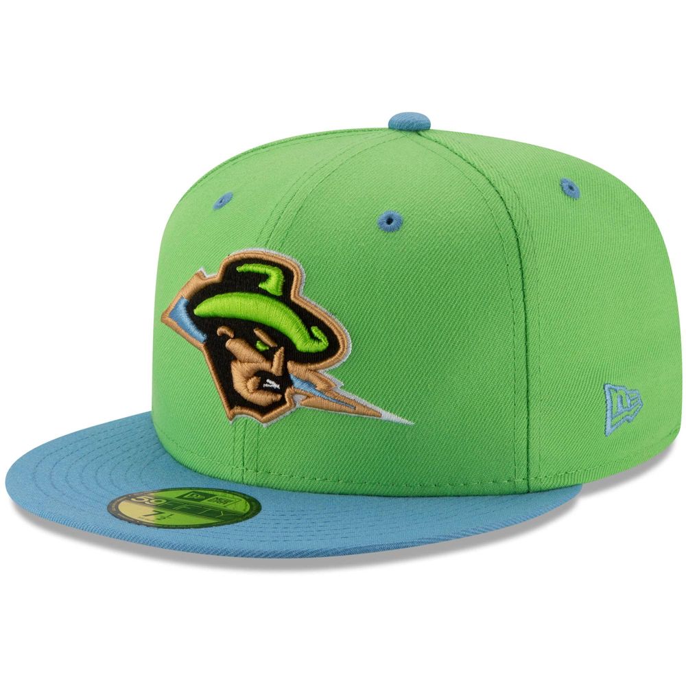 New Era Men's New Era Neon Green/Blue Cazadores de Tormentas Omaha Copa la  Diversion 59FIFTY Fitted Hat