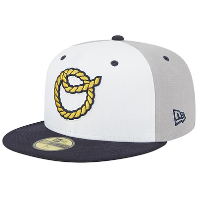 Men's New Era White Omaha Storm Chasers Theme Nights Cattlemen  59FIFTY Fitted Hat