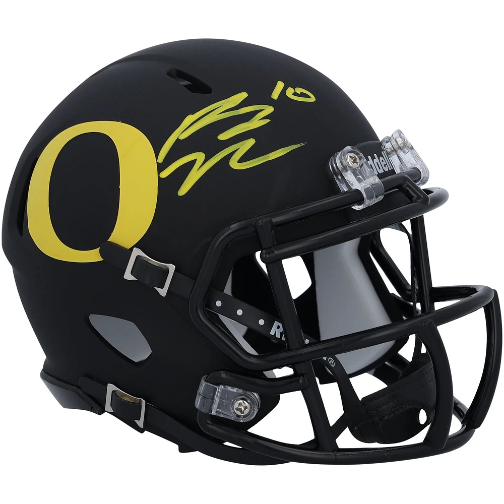 Bo Nix Oregon Ducks Autographed Riddell Speed Mini Helmet