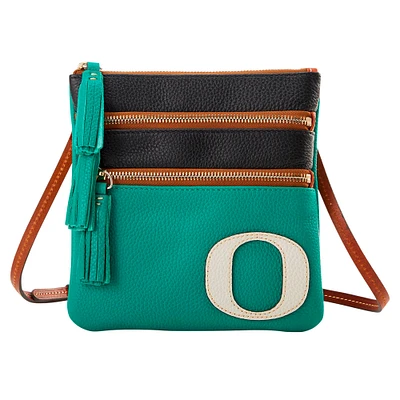 Dooney & Bourke Oregon Ducks Infield Triple Zip Crossbody Purse