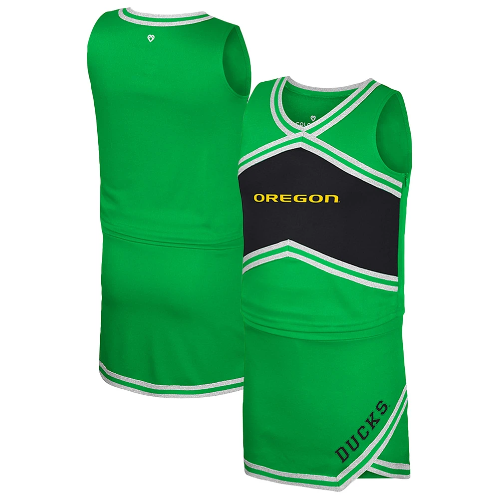 Girls Youth Colosseum Green Oregon Ducks Cheerleader Top & Skirt Set