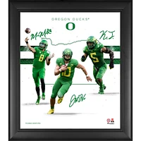 Justin Herbert Kayvon Thibodeaux & Marcus Mariota Oregon Ducks Facsimile Signature Framed 15'' x 17'' Franchise Foundations Collage