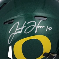 Justin Herbert Oregon Ducks Autographed Riddell Speed Mini Helmet