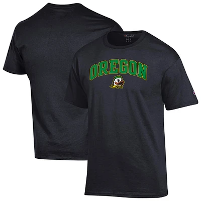 Men's Champion  Black Oregon Ducks Arched Logo T-Shirt
