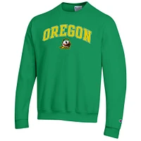 Men's Champion  Green Oregon Ducks Arch Over Logo Pullover Sweatshirt