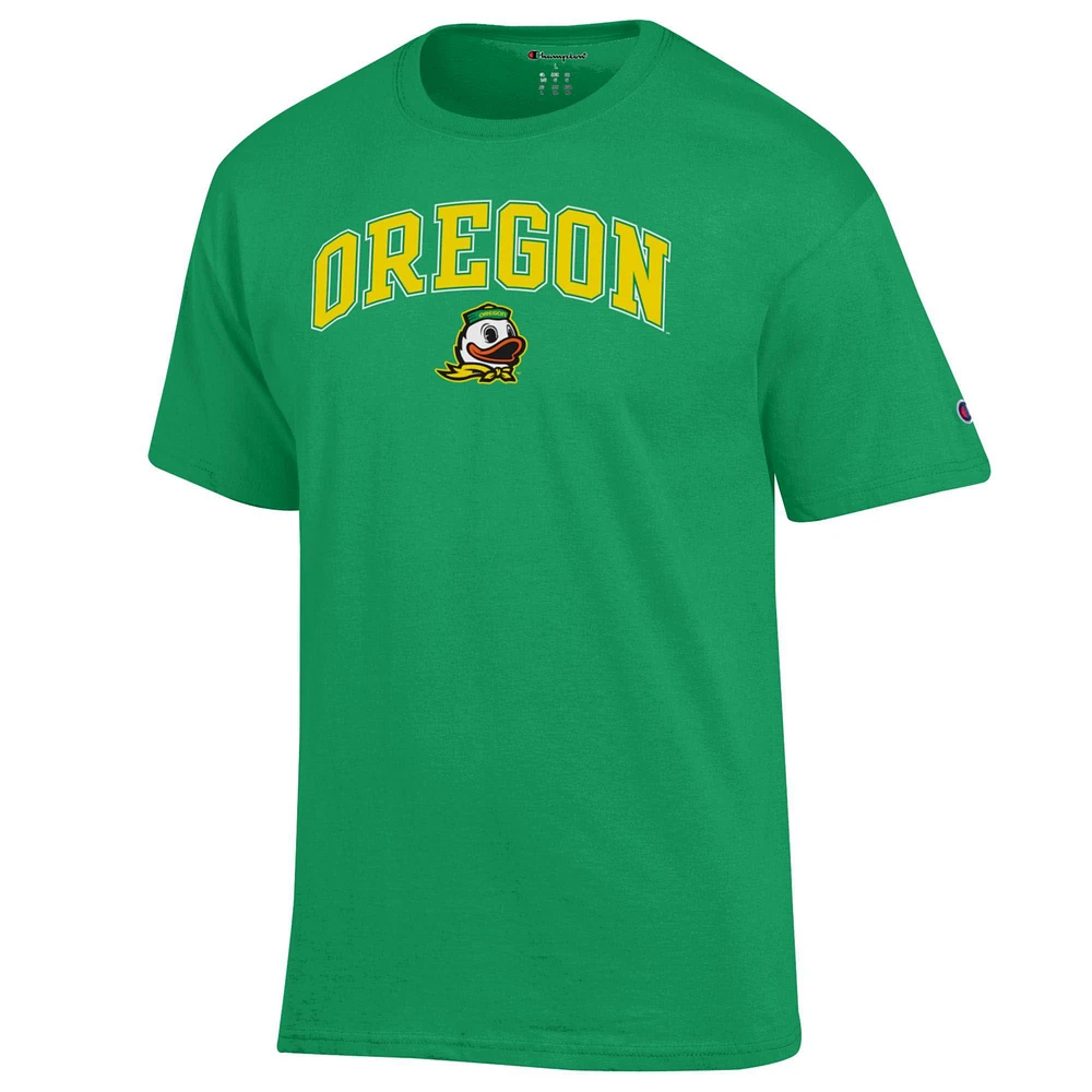 Men's Champion  Green Oregon Ducks Arch Over Logo T-Shirt