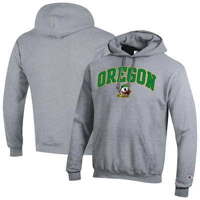 Sweat à capuche en polaire avec logo arqué Champion Heather Grey pour homme des Oregon Ducks