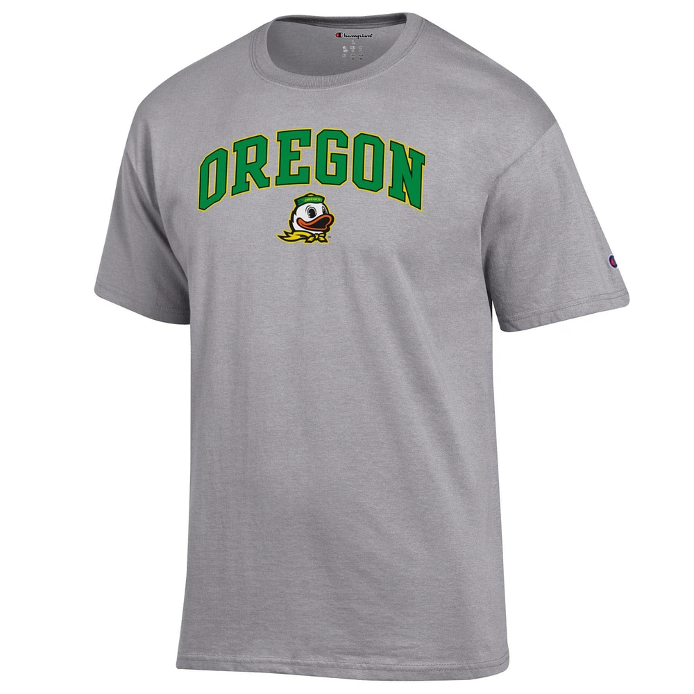 Men's Champion  Heather Gray Oregon Ducks Arched Logo T-Shirt