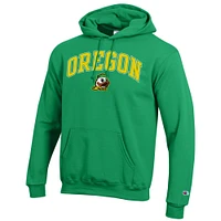 Men's Champion  Kelly Green Oregon Ducks Arched Logo Fleece Pullover Hoodie