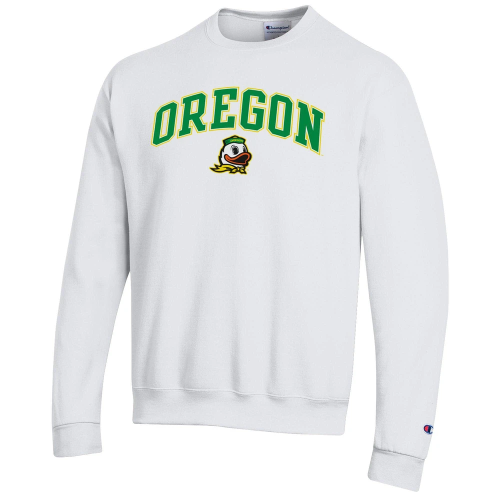 Sweat-shirt à capuche avec logo Arch Over Champion White des Oregon Ducks pour homme