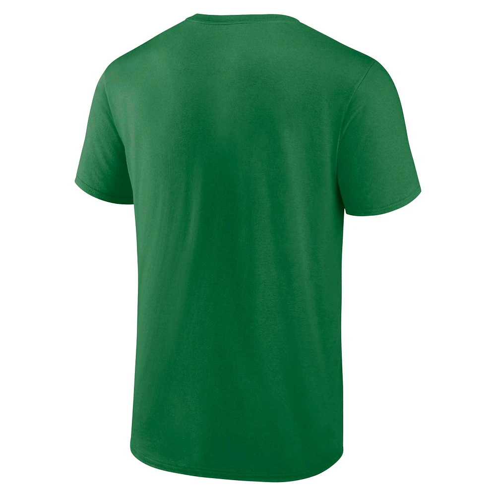 Men's Fanatics  Green Oregon Ducks Fundamentals Stripe and Block T-Shirt