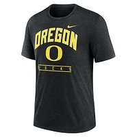 T-shirt tendance Nike Heather Black Oregon Ducks Tri-Blend pour homme