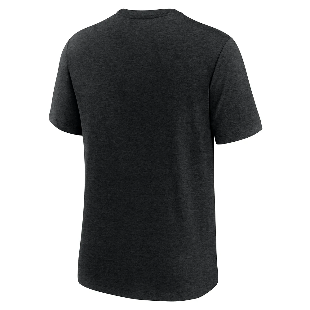 T-shirt tendance Nike Heather Black Oregon Ducks Tri-Blend pour homme