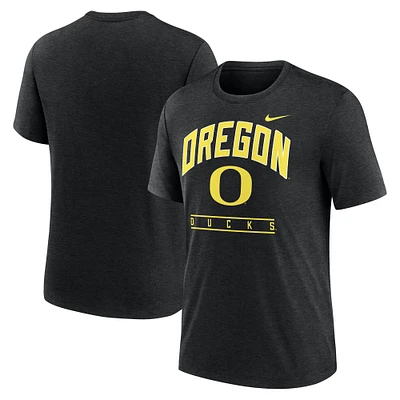 T-shirt tendance Nike Heather Black Oregon Ducks Tri-Blend pour homme