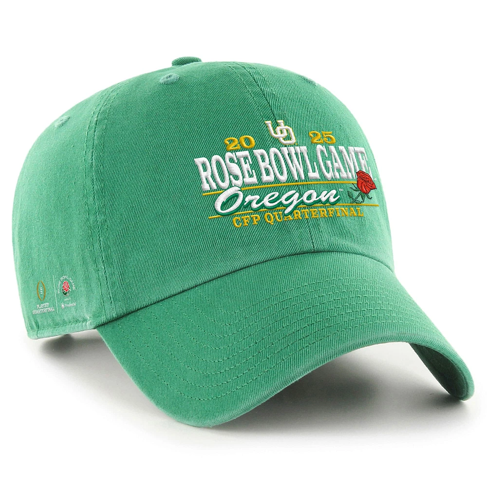 Casquette ajustable pour homme '47 Green Oregon Ducks College Football Playoff 2025 Rose Bowl Clean Up