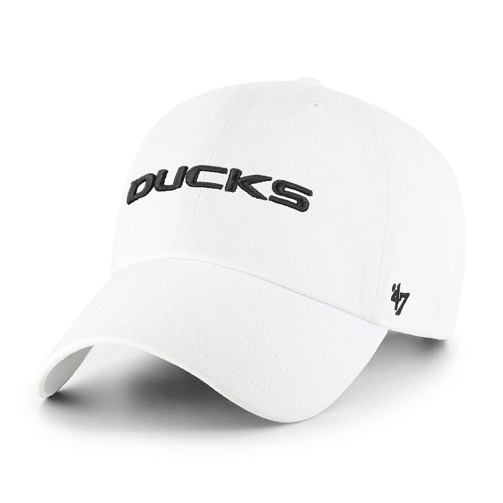 Men's '47 White Oregon Ducks Clean Up Adjustable Hat