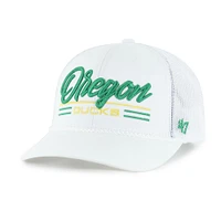 Men's '47 White Oregon Ducks Garner Rope Trucker Adjustable Hat