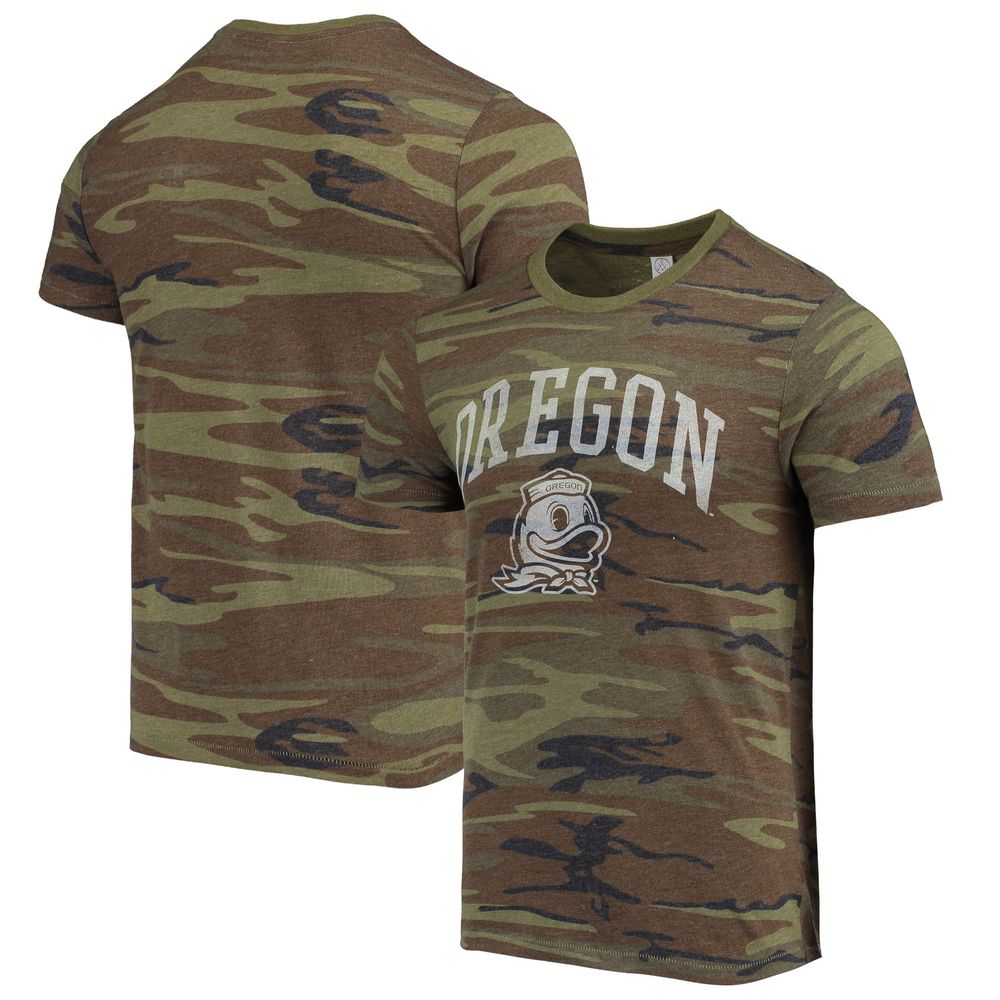 Men's Alternative Apparel Camo Oregon Ducks Arch Logo Tri-Blend T-Shirt