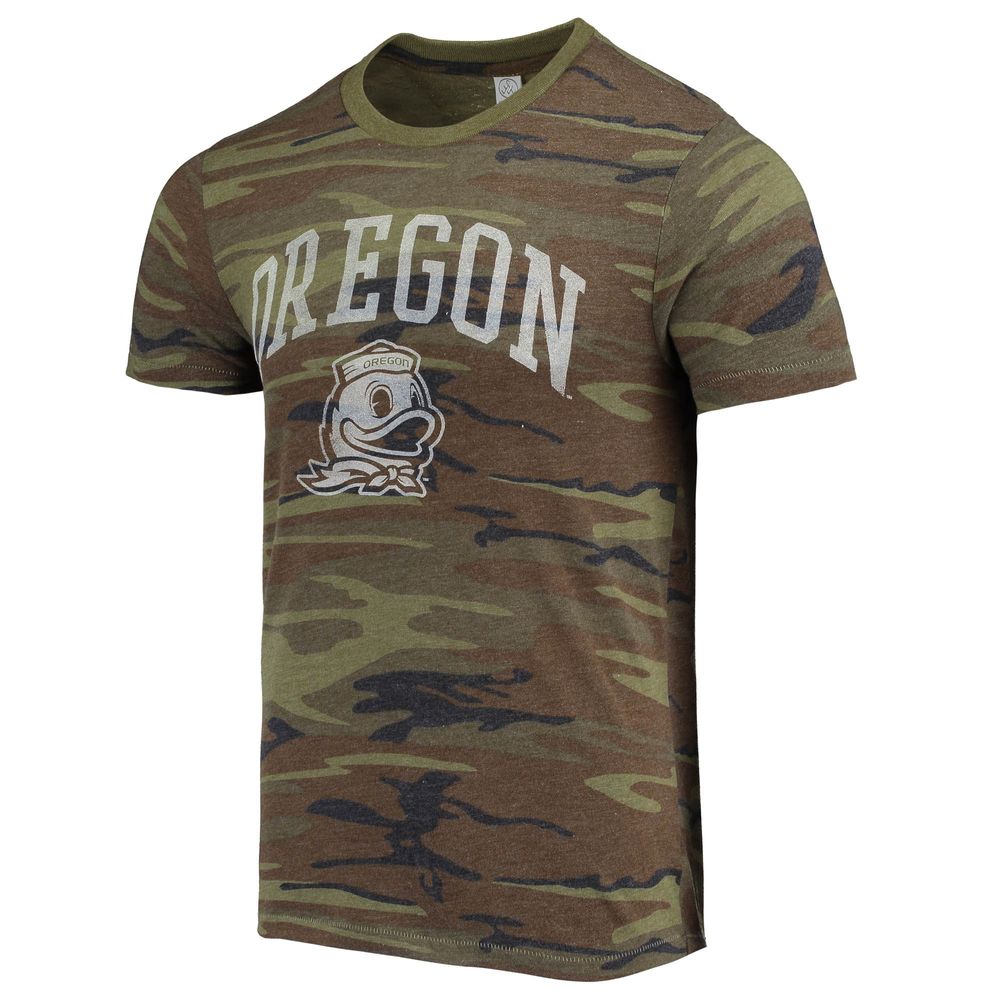 Men's Alternative Apparel Camo Oregon Ducks Arch Logo Tri-Blend T-Shirt