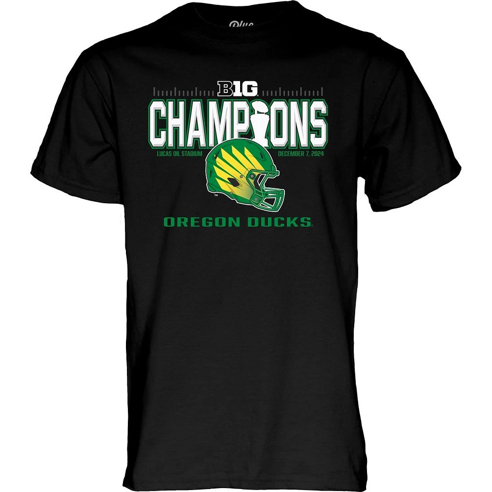 T-shirt bleu 84 noir pour homme des Ducks de l'Oregon, champions la conférence football Big Ten 2024