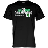 Men's Blue 84 Black Oregon Ducks 2024 Pac-12 Basketball Conference Tournament Champions Locker Room T-Shirt