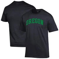 T-shirt noir basique Arch Champion pour homme des Oregon Ducks