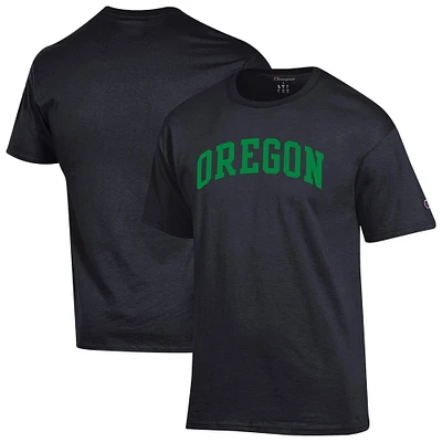 T-shirt noir basique Arch Champion pour homme des Oregon Ducks