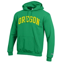 Men's Champion  Green Oregon Ducks Basic Arch Fleece Pullover Hoodie