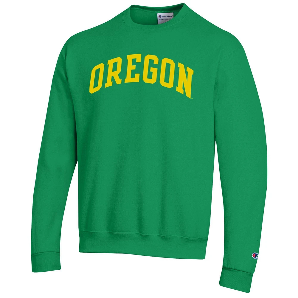 Sweat-shirt en polaire Basic Arch Champion Green des Oregon Ducks pour homme