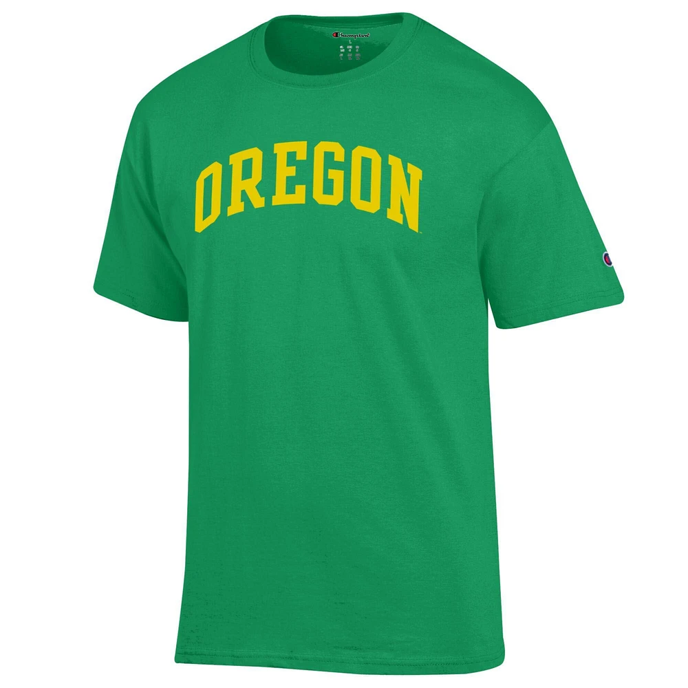 Men's Champion  Green Oregon Ducks Basic Arch T-Shirt