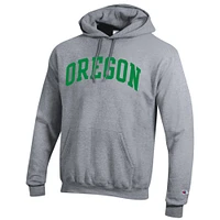 Sweat à capuche en polaire Basic Arch Champion Heather Grey des Oregon Ducks pour homme