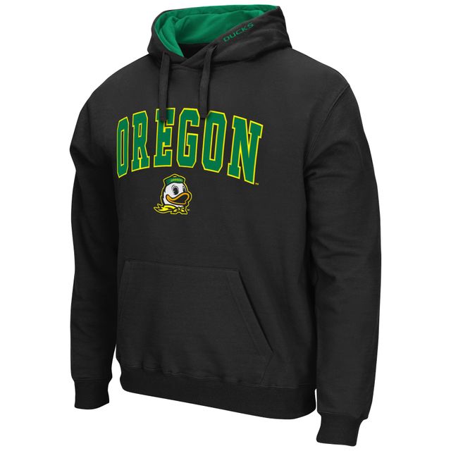 Chandail à capuchon Colosseum noir Oregon Ducks Arch & Logo 3.0 pour hommes