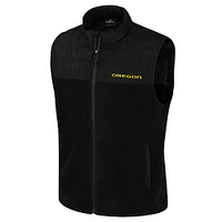 Men's Colosseum  Black Oregon Ducks Block The Sun Full-Zip Vest