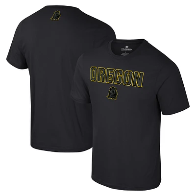 Men's Colosseum Black Oregon Ducks Color Pop Active Blend T-Shirt